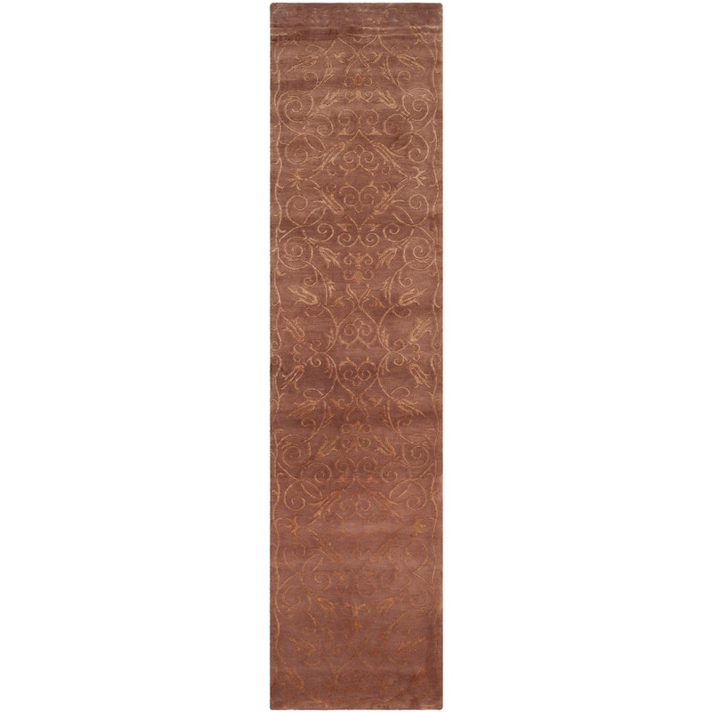 SAFAVIEH Couture Hand-knotted Tibetan Lilit Modern Wool Rug - 2'6" x 10' Runner - Lilac