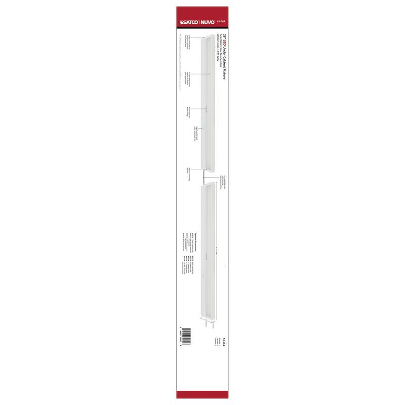 17 Watt 28 Inch LED White Under Cabinet Light CCT Selectable 40000 Hours