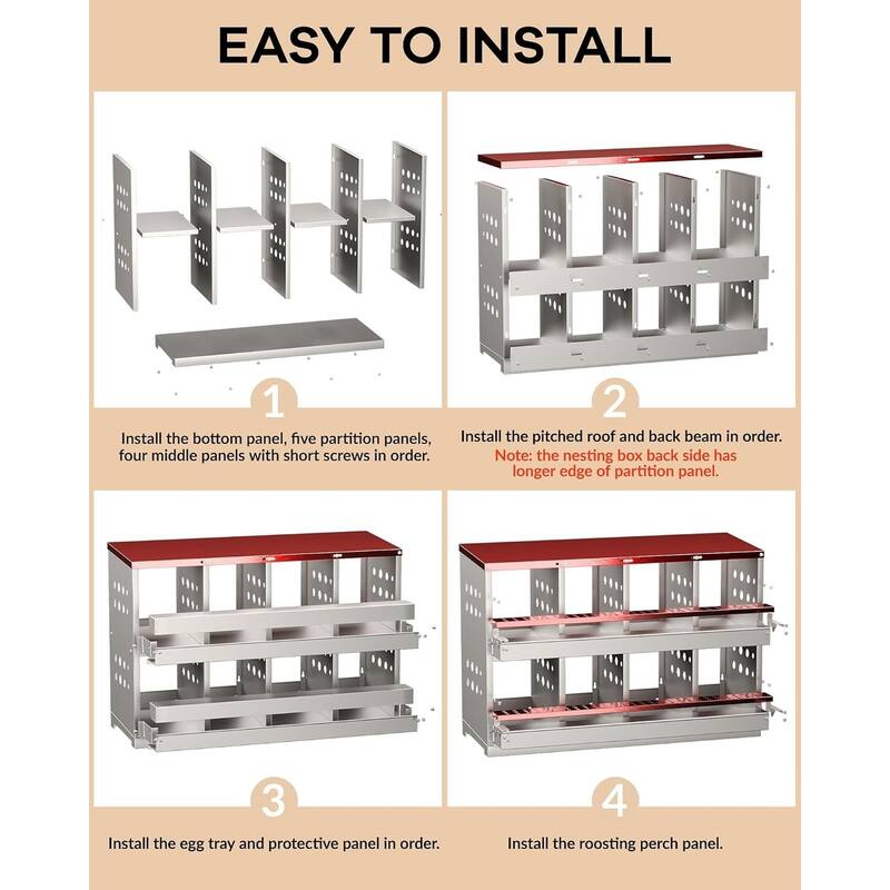 Chicken Nesting Boxes, with 8 Compartment
