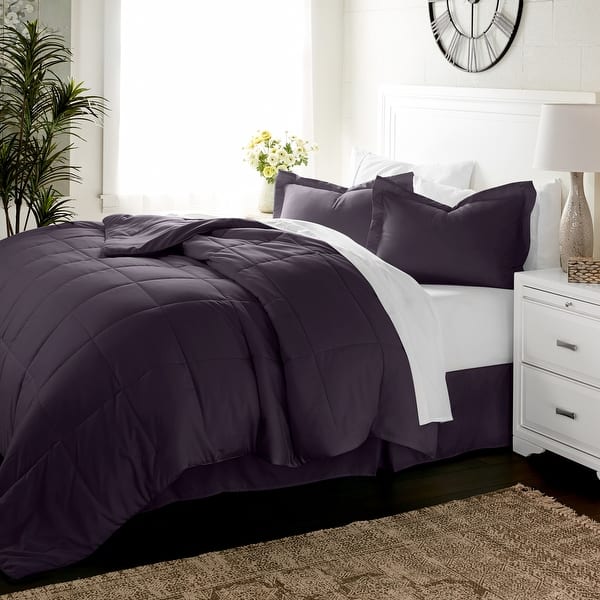 slide 1 of 2, Luxury 8-piece Bed in a Bag Set by Becky Cameron Blackberry - California King