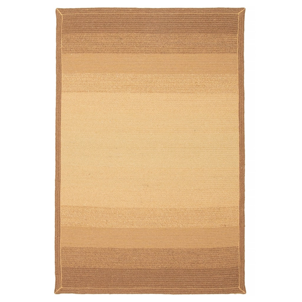 ECARPETGALLERY Braid weave Sienna Light Brown Wool Rug - 3'10 x 5'9