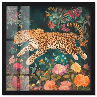 Tigers and Blooms Shadowbox by Art Remedy