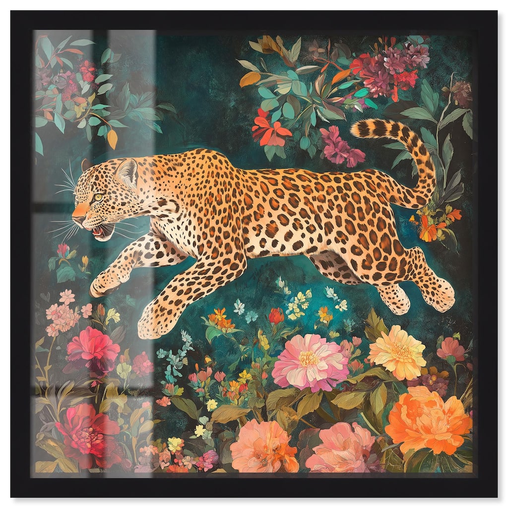 Tigers and Blooms Shadowbox by Art Remedy