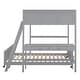 preview thumbnail 34 of 50, Bunk Bed with Built-in Desk & 2 Drawers, Wooden High Loftbed with A Stand-Alone Bed, L-Shaped Bunk Bed for Kids/Teens/Adults