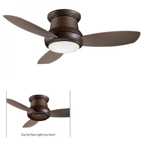 Minkaaire Concept Ii 44 3 Blade 44 Concept Ii Flushmount Ceiling Fan Integrated Light Handheld Remote Control And Blades