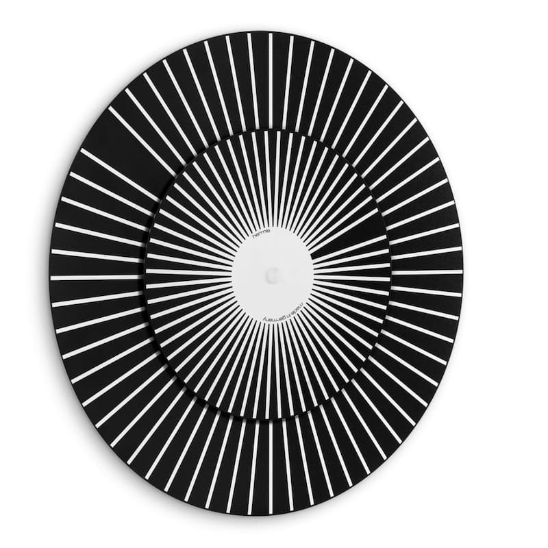 Rotating Round Wall Clock - 20" - Black and White