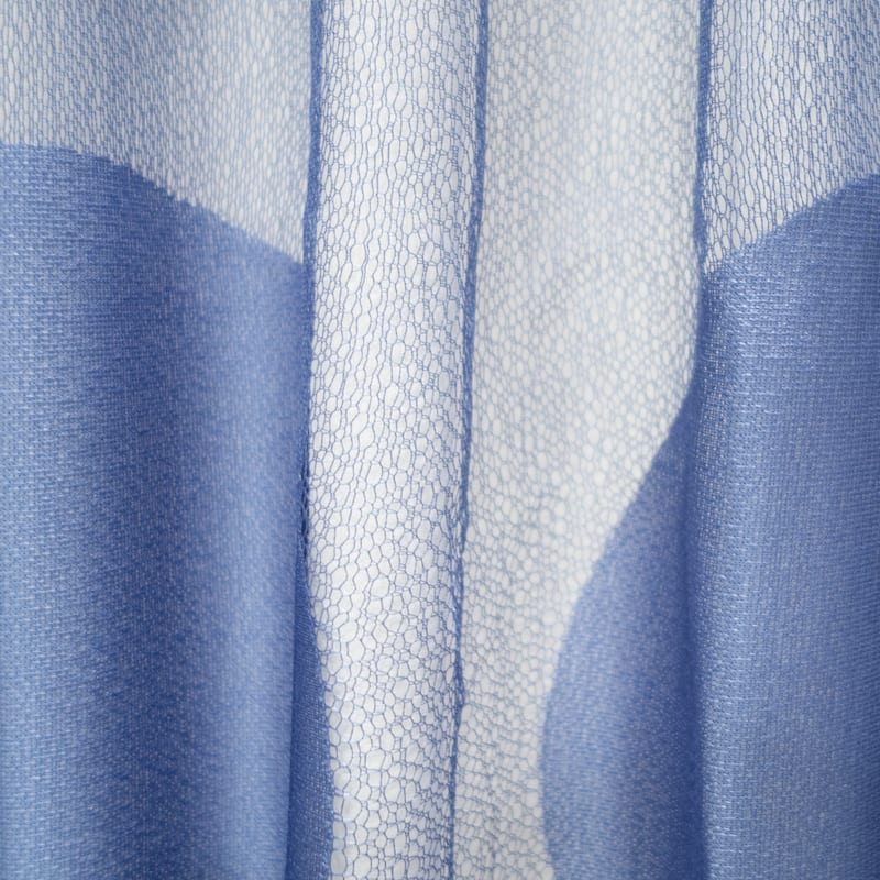 Grey Circle Lace Shower Curtain