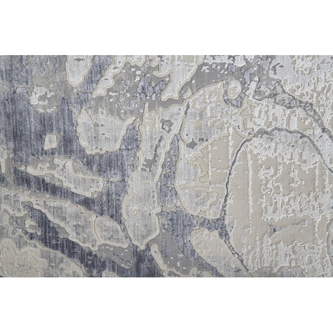 Wuseh Power Loomed Distressed Abstract Area Rug By HomeRoots - 12' Runner