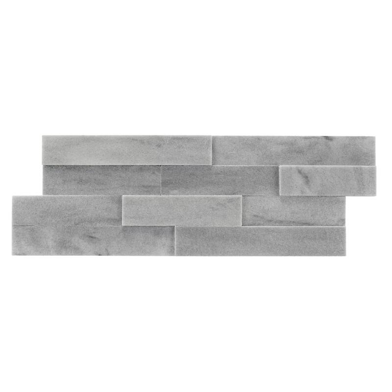 Cliffside 8 in. x 22 in Panel and 8 in. x 24 in. Corner Honed Marble Wall Tile