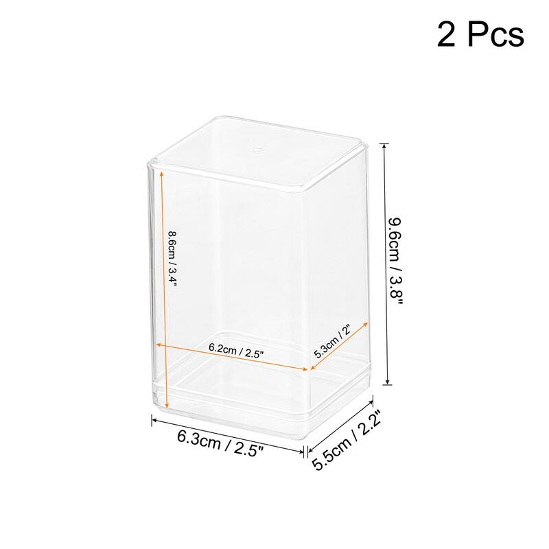 Clear Acrylic Display Case, 2.5"x3.8"x2.2" Display Box for Figures - 2 Pack