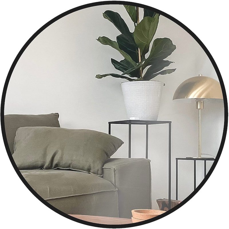 24 Inch Metal Framed Round Bathrrom Mirror