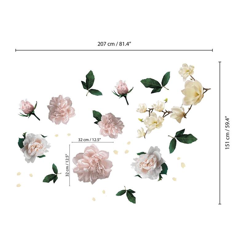 Walplus Wall Sticker Colorful Large Magnolia Flower Art Decal Home Decor