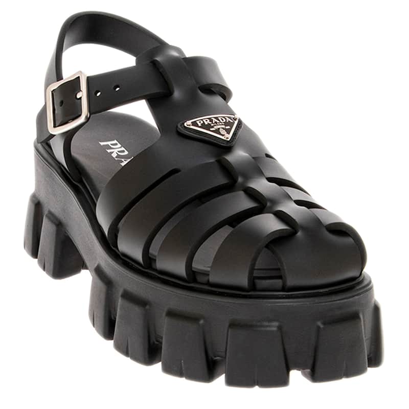 Prada Rubber Monolith Sandals - 39.5 EU