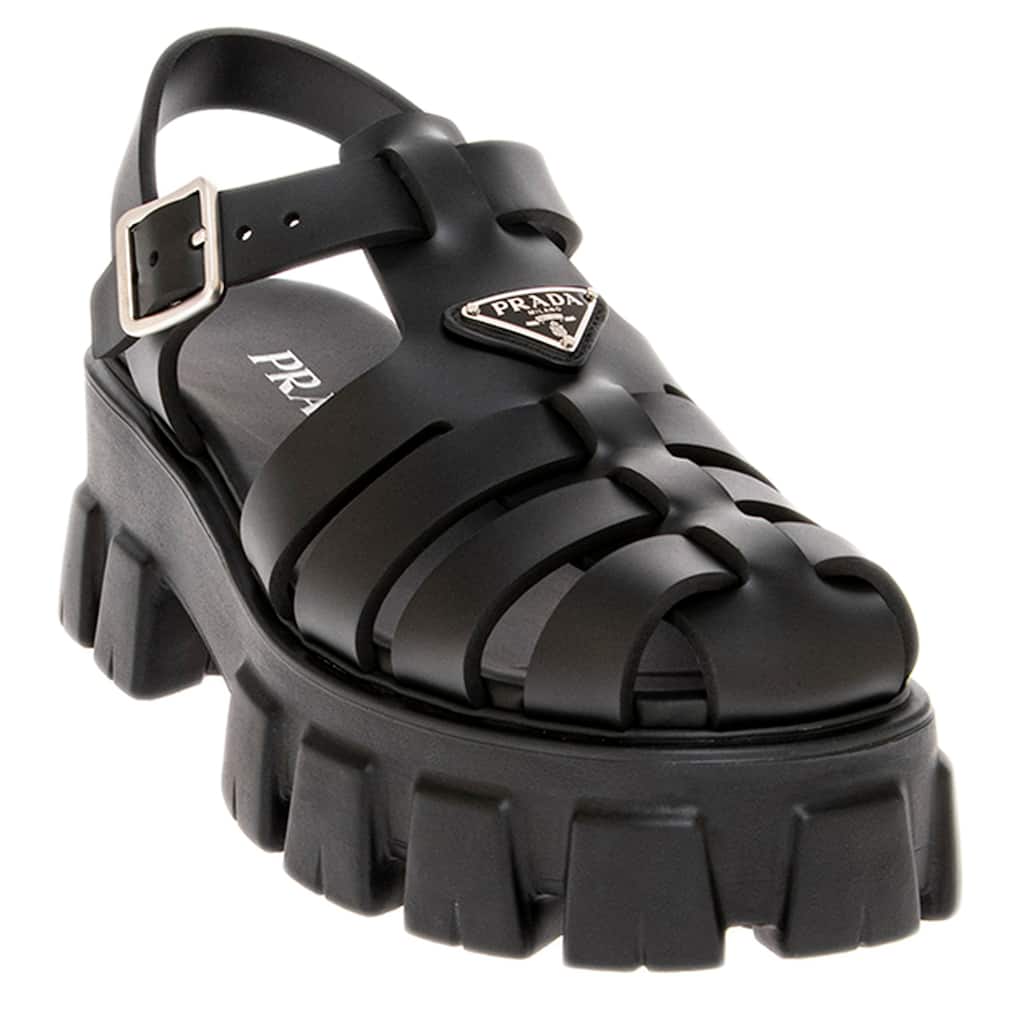 Prada Rubber Monolith Sandals