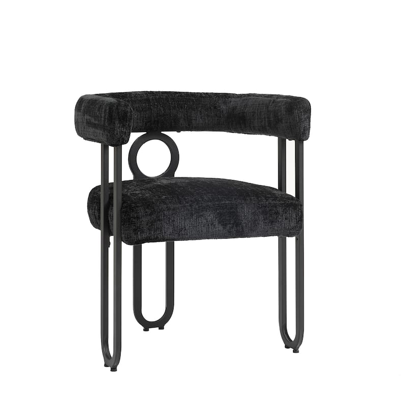 2 PCS PU Leather Upholstered Dining Chair Set wMetal Legs