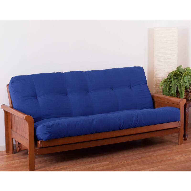 7-inch Thick Twill Futon Mattress (Twin, Full, or Queen) - Royal Blue - Queen