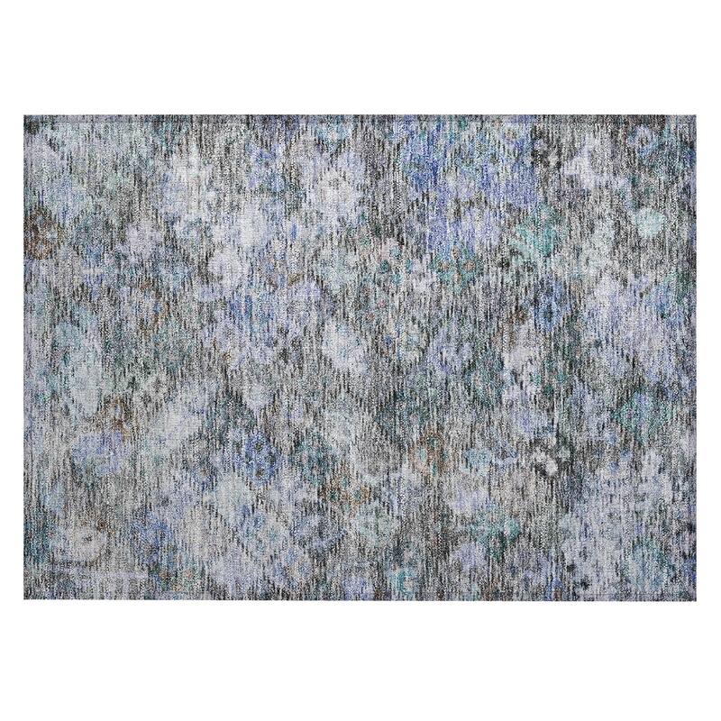 Machine Washable Indoor/ Outdoor Boho Moroccan Chantille Rug