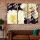preview thumbnail 1 of 3, Oliver Gal 'Coco's Camellia Vanilla triptych' Fashion and Glam Wall Art Canvas Print Set - White, Yellow