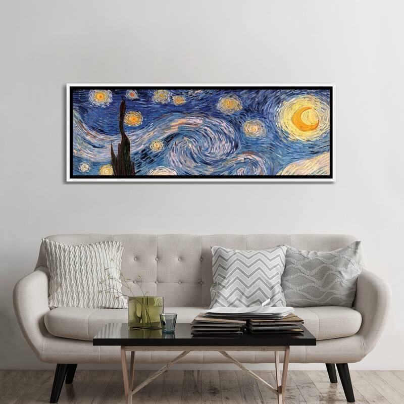 iCanvas "The Starry Night" by Vincent van Gogh Framed Canvas Print
