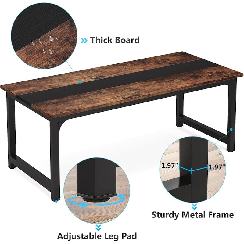 63" Large Modern Computer Desk for Home Office