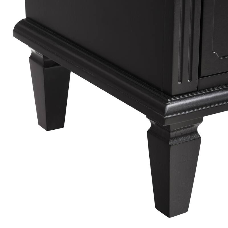 Open Space And 2 Drawers Dresser Nightstand With Charging Station, Farmhouse End Table With Usb Ports And Outlets