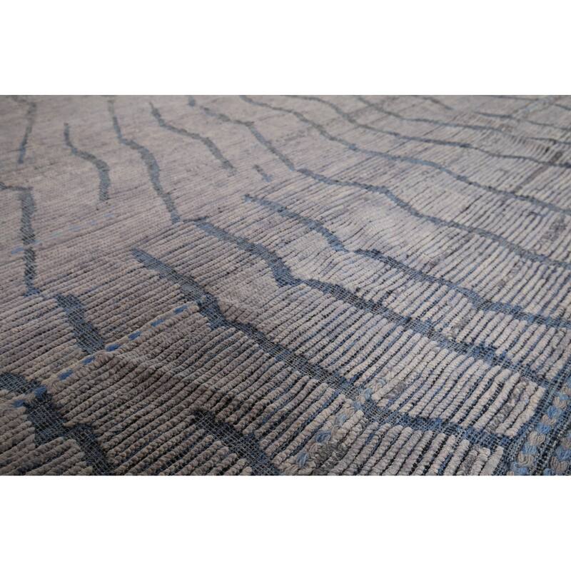 Moroccan Oriental Area Rug Hand-Knotted Bedroom Wool Carpet - 8'7"x 11'10"