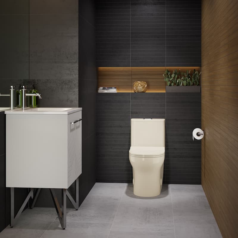 Burdon One Piece Square Toilet Dual Flush 0.8/1.28 gpf