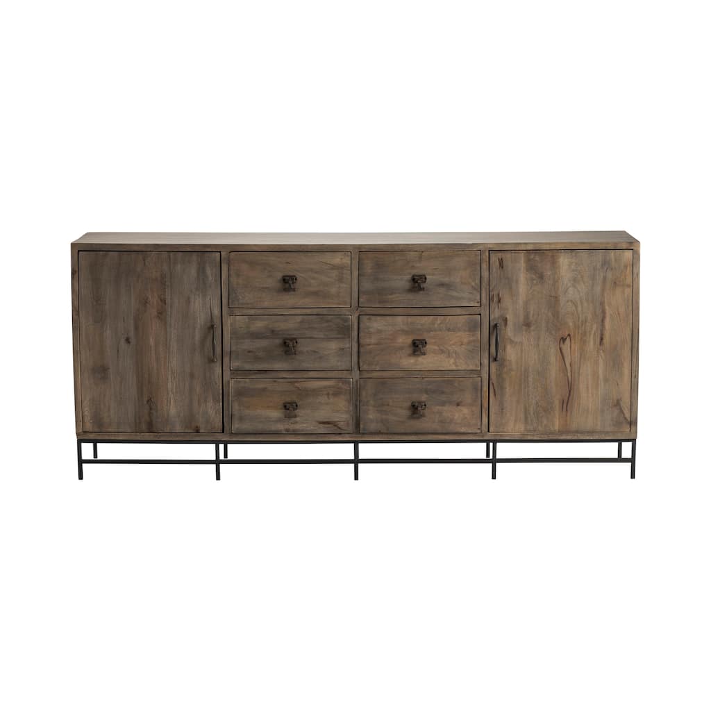 Devonshire Two-Door Six-Drawer Sideboard - 80x16x34