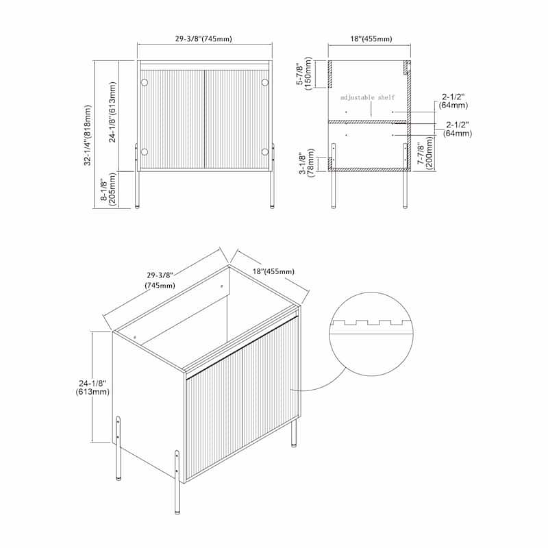Ripple 30" Single Bathroom Vanity Kit (Assembly Required)