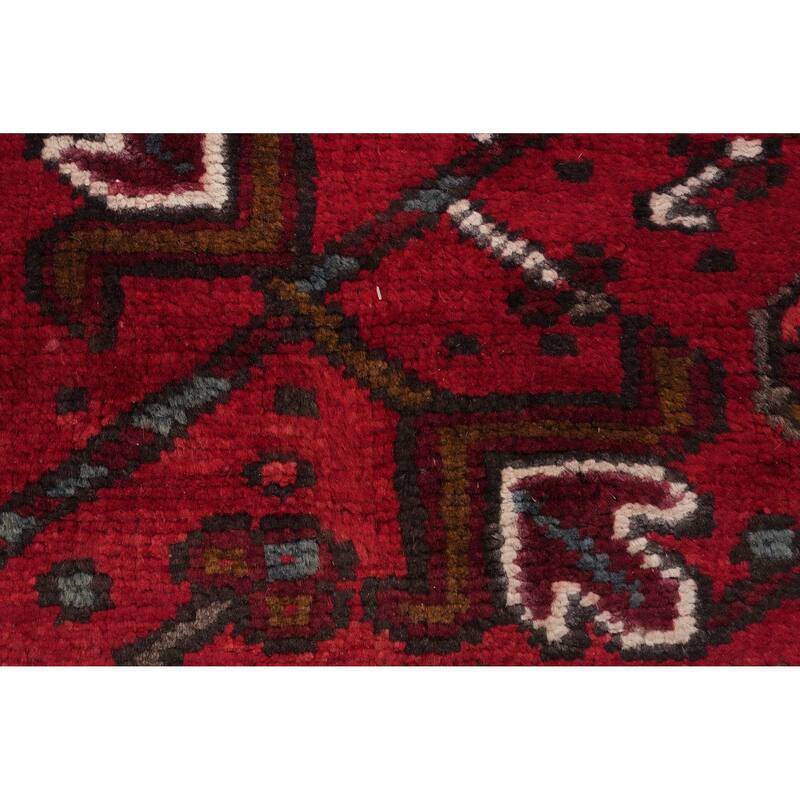 Hand Knotted Oriental 100% Wool Carpet Traditional Medallion Red Heriz Area Rug - 13' 3'' X 9' 10''