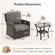 preview thumbnail 19 of 24, 5-Piece Outdoor Rattan Seating Set with Swivel Chairs & Coffee Table