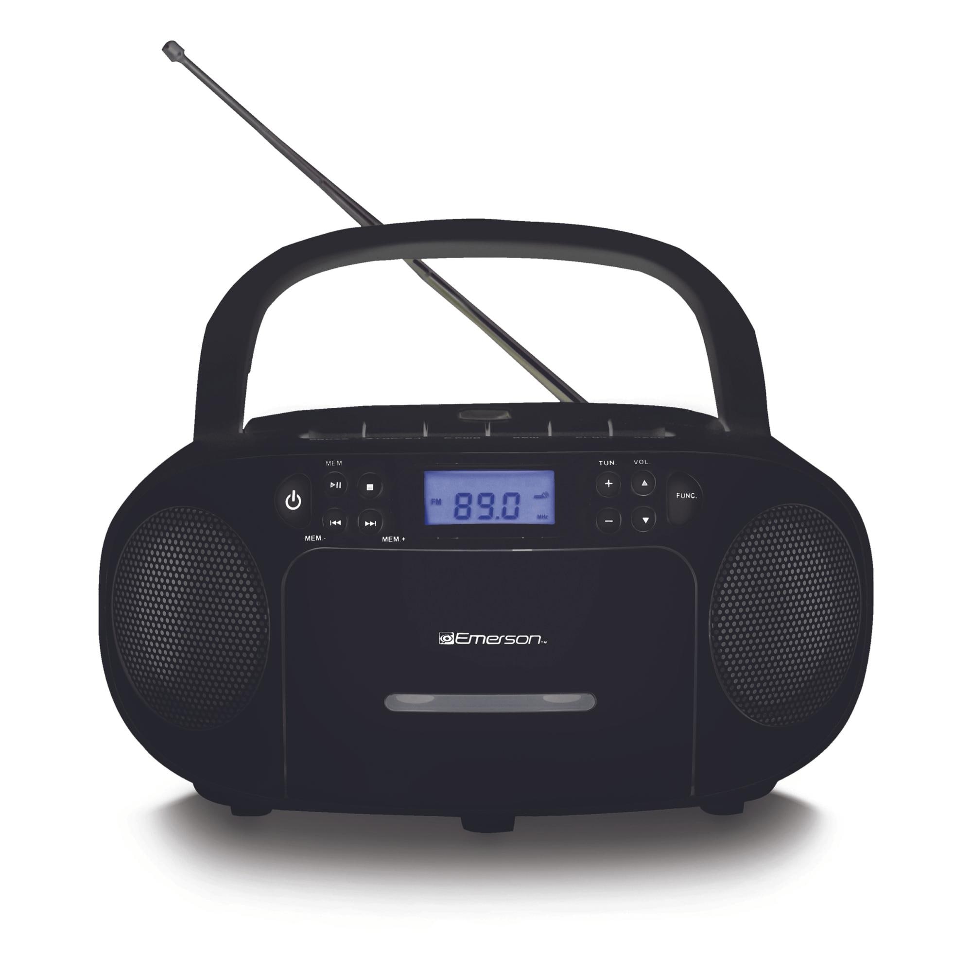 Emerson Portable CD/Cassette Boombox with AM/FM Ra...