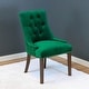 preview thumbnail 17 of 23, Silver Orchid Flohr Tufted Velvet Dining Chairs (Set of 2) Emerald Green