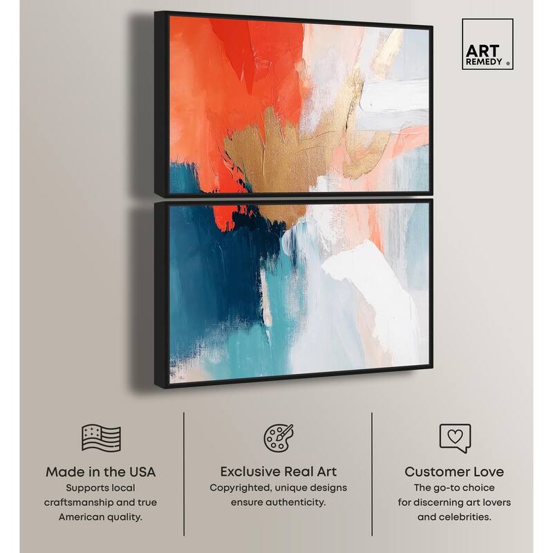 Orange Infusion I Canvas Set of 2 by Art Remedy