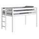 preview thumbnail 9 of 22, JACKPOT Contemporary Low Loft Twin Bed with End Ladder