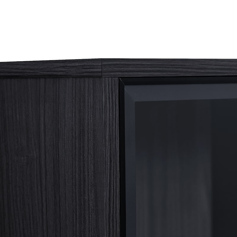 51.2'' Tall Lighted Display Cabinet with Tempered Glass Door