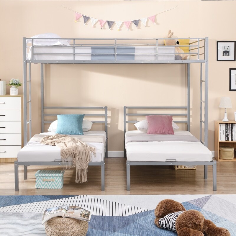 Metal double decker hot sale bed