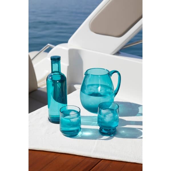 Choice 60 oz. Turquoise SAN Plastic Beverage Pitcher