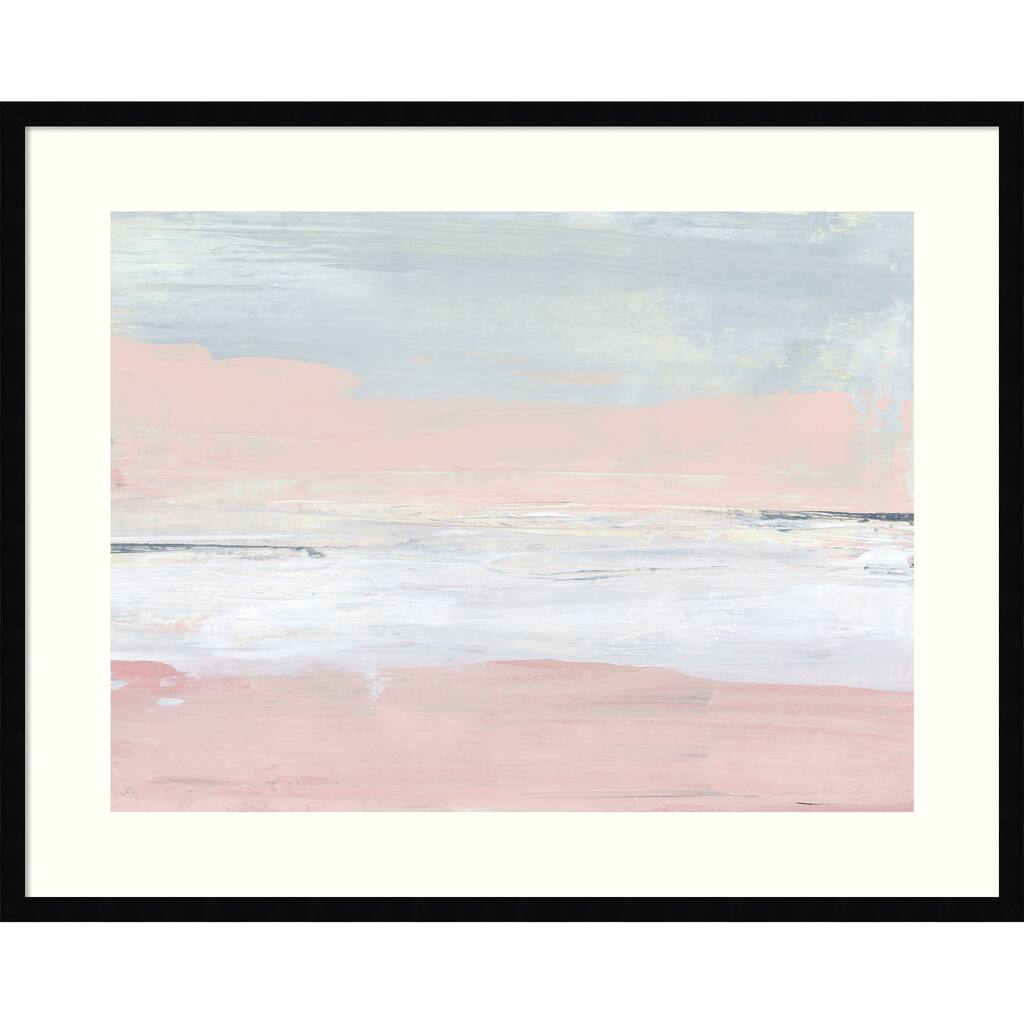 Pastel Horizons by Julia Contacessi Wood Framed Wall Art Print - Svelte Noir Black