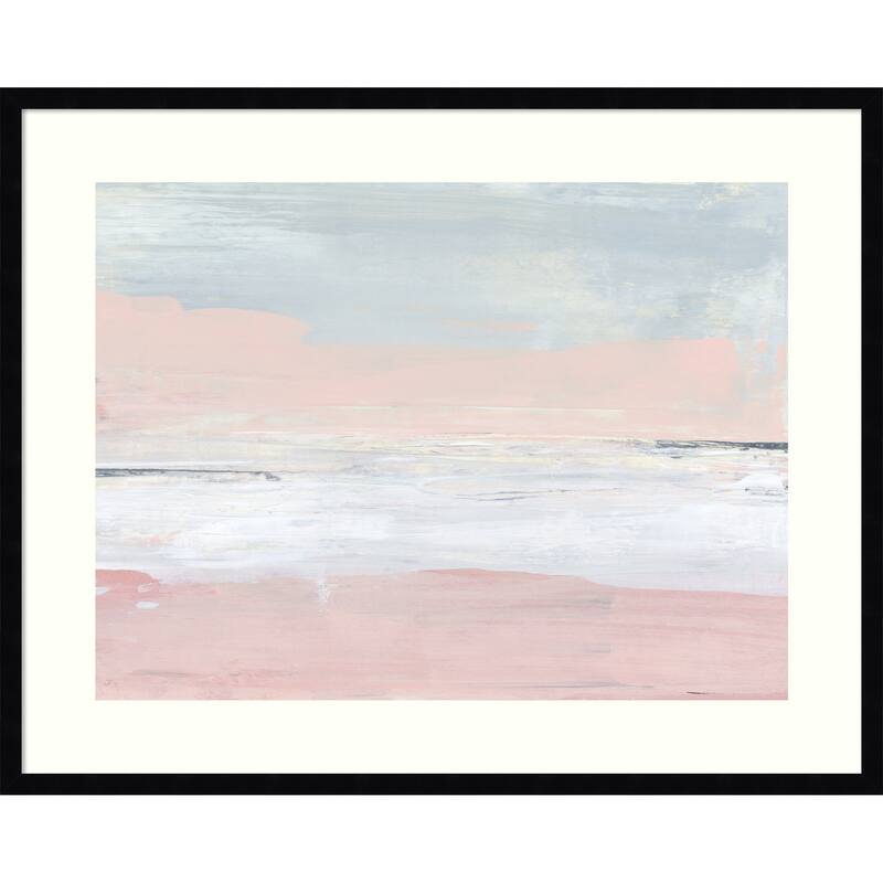 Pastel Horizons by Julia Contacessi Wood Framed Wall Art Print - Svelte Noir Black