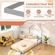 preview thumbnail 11 of 31, Costway Twin Size Floor Bed for Kids with Chimney Headboard & Handrail