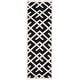 preview thumbnail 68 of 143, SAFAVIEH Handmade Flatweave Dhurries Michaele Modern Moroccan Wool Rug 2'6" x 12' Runner - Black/Ivory - Runner