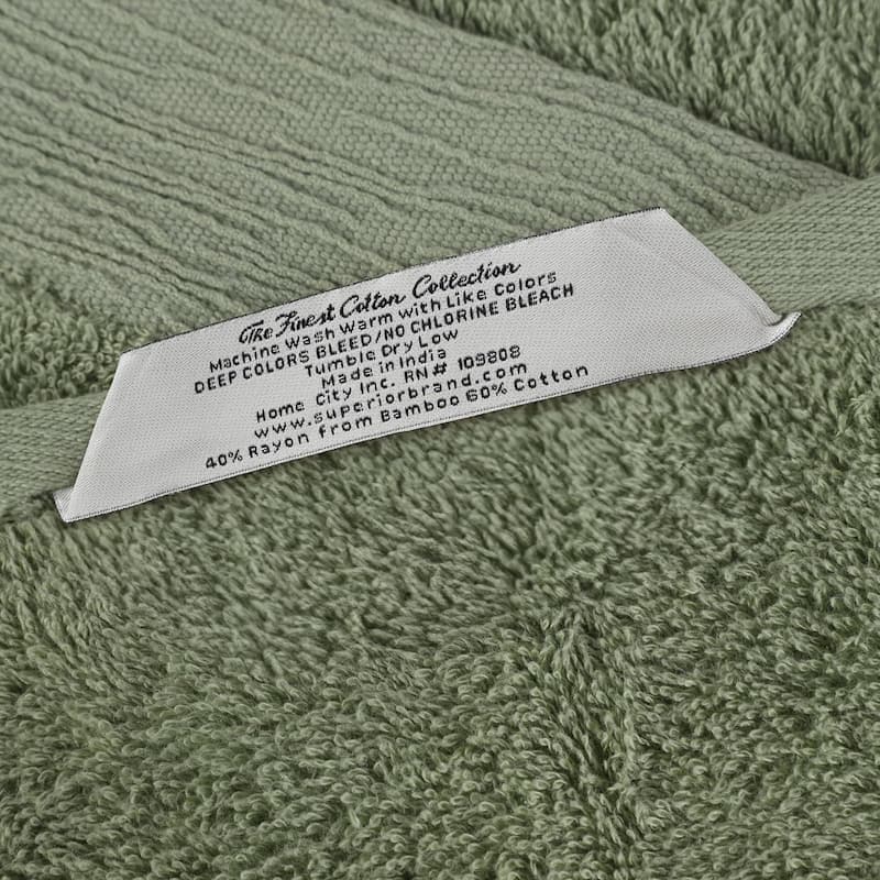 Superior Sierra Rayon From Bamboo Cotton Blend Hand Towel Set of 6