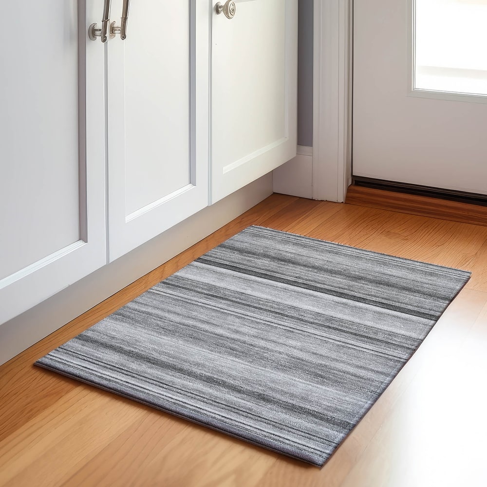 Premium Washable Super Soft Ombre Cabana Stripe Mayfield Rug