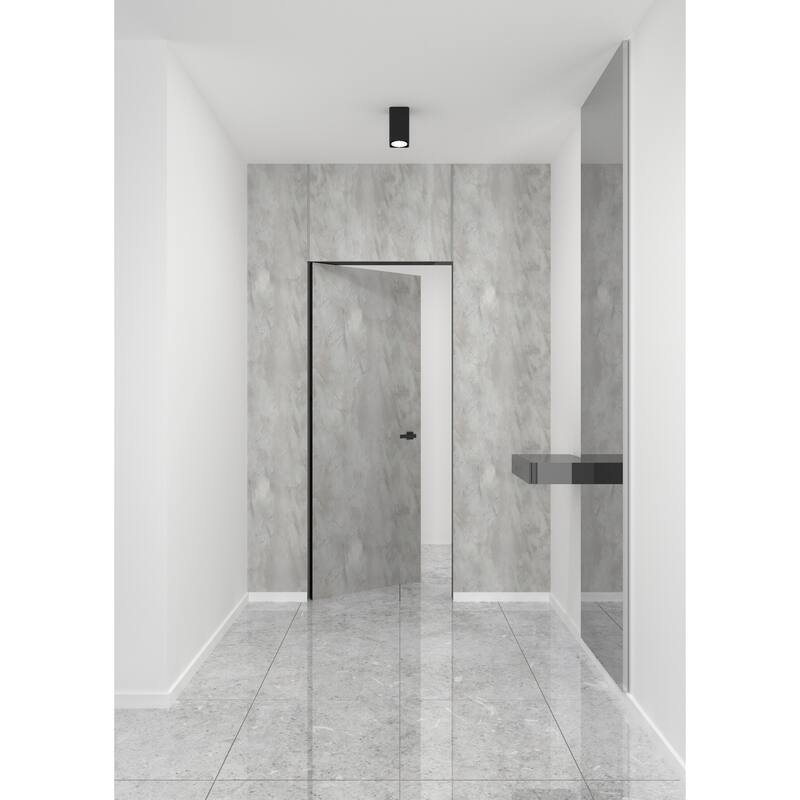 Solid Hidden Door with Handle Planum 0010 Onyx