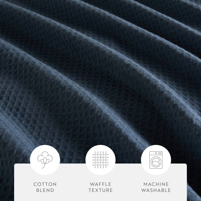 Becky Cameron Cotton Blend Waffle Shower Curtain