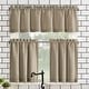 preview thumbnail 29 of 66, No. 918 Martine Microfiber Semi-Sheer Rod Pocket Kitchen Curtain Valance and Tiers Set 54" x 24" - Taupe