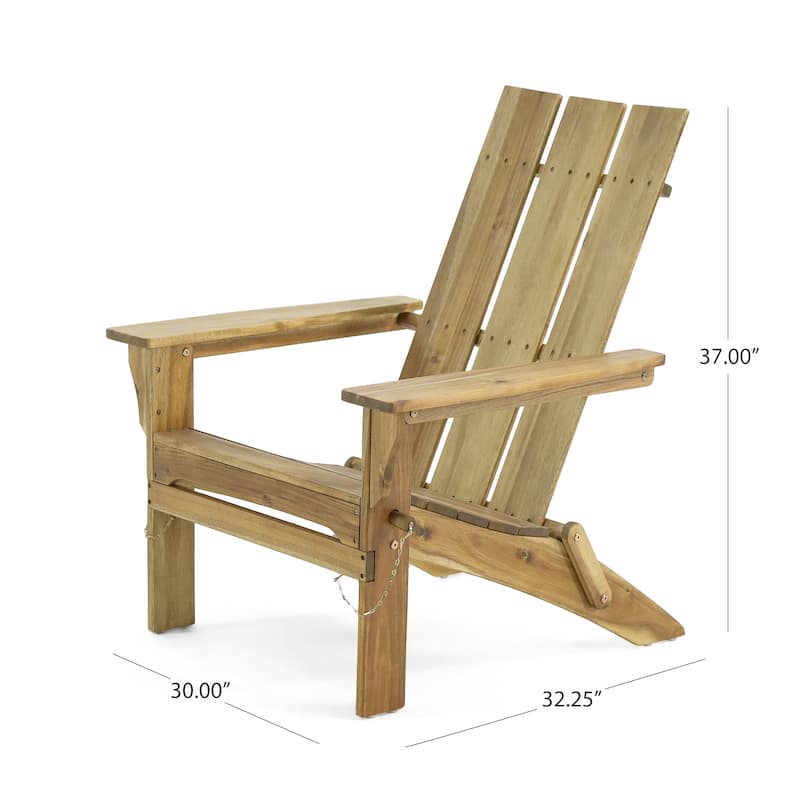 Zuma Outdoor Outdoor Acacia Wood Foldable Adirondack Chairs (Set of 2) by Christopher Knight Home