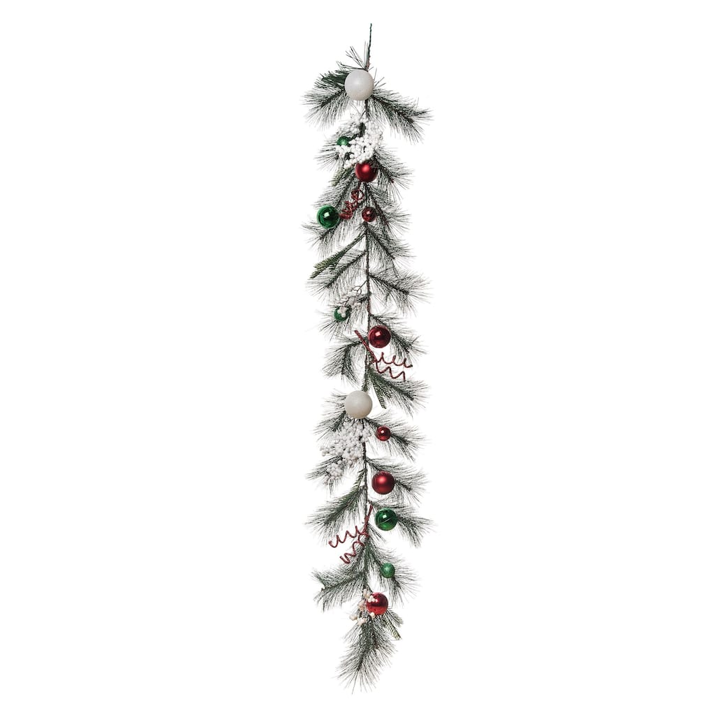 Transpac Artificial 60 in. Multicolored Christmas Bright Ornament Garland