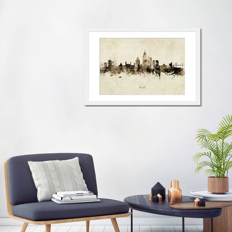 iCanvas "Mobile Alabama Skyline Vintage" by Michael Tompsett